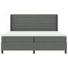 vidaXL Cama tipo Box Spring con colch&oacute;n Gris oscuro 200 x 200 cm tela