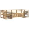 vidaXL Conjunto de sof&aacute;s de exterior 6 pcs Blanco 245 x 128,5 x 73 cm
