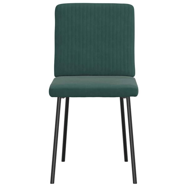 vidaXL Sillas de comedor 4 unidades terciopelo verde oscuro