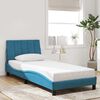 vidaXL Estructura de cama sin colch&oacute;n Hanko terciopelo azul 90x200 cm