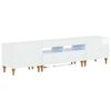 vidaXL Conjunto de 3 Muebles para TV con LED Blanco Brillante