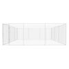 vidaXL Perrera de exterior de acero galvanizado 570x570x185 cm