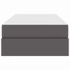 vidaXL Cama con almacenamiento y colch&oacute;n con colch&oacute;n 2 pcs Gris Cuero