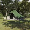 vidaXL Carpa Tipi con techo Verde 364 x 281 x 257 cm tafetán