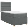 vidaXL Cama box spring con colch&oacute;n Gris oscuro 80 x 200 cm Tela