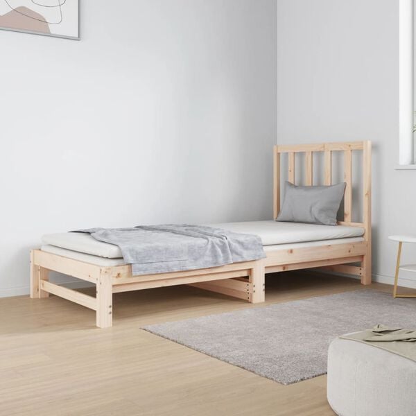 vidaXL Sof&aacute; cama extra&iacute;ble sin colch&oacute;n 2x(90x190) cm