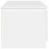 vidaXL Mueble TV madera contrachapada blanco brillante 140x40x35,5cm