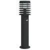 vidaXL L&aacute;mparas de suelo de exterior con sensor acero negro 60 cm