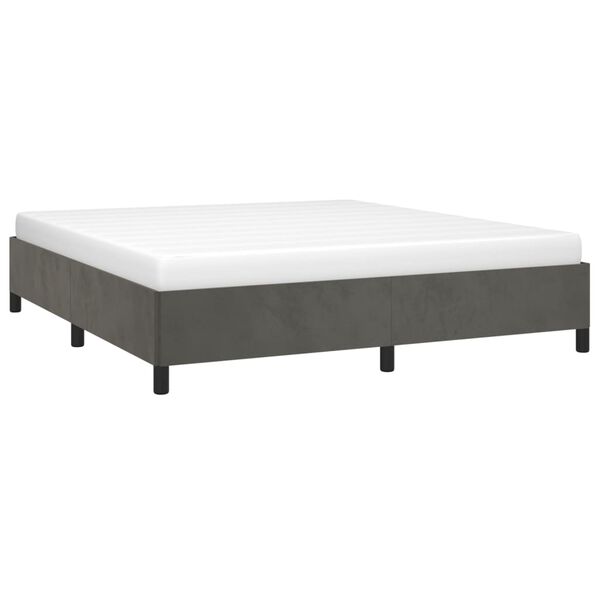 vidaXL Estructura de cama sin colchón terciopelo gris oscuro 180x200cm