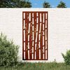 vidaXL Adorno de pared de jard&iacute;n acero corten dise&ntilde;o bamb&uacute; 105x55 cm