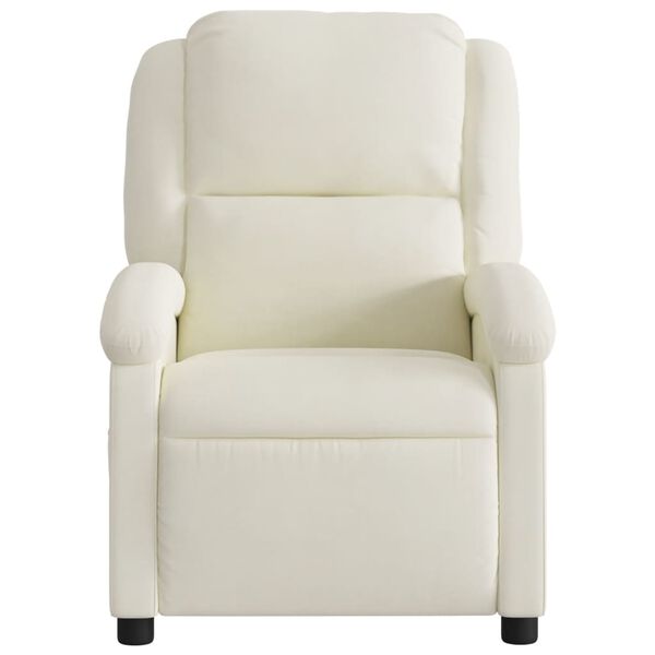 vidaXL Sill&oacute;n reclinable de terciopelo color crema
