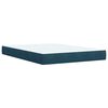 vidaXL Cama box spring con colch&oacute;n terciopelo azul oscuro 140x190 cm