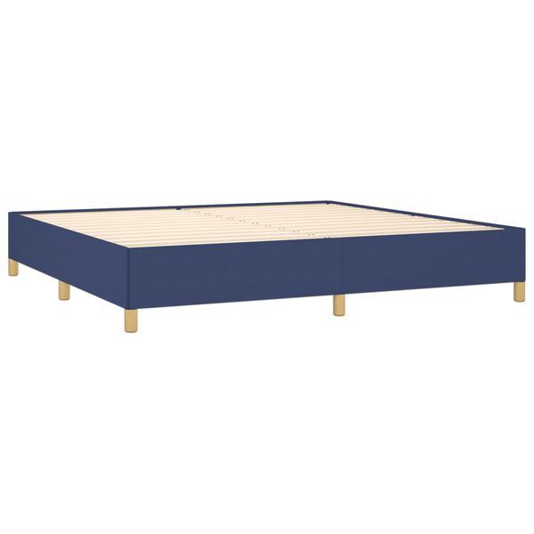 vidaXL Cama sin colch&oacute;n tela azul 200x200 cm