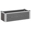 vidaXL Arriate elevado Gris 75 x 30 x 22 cm WPC y Aluminio