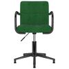 vidaXL Sillas de comedor giratorias 4 unidades terciopelo verde oscuro
