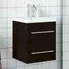 vidaXL Mueble de ba&ntilde;o con lavabo integrado negro