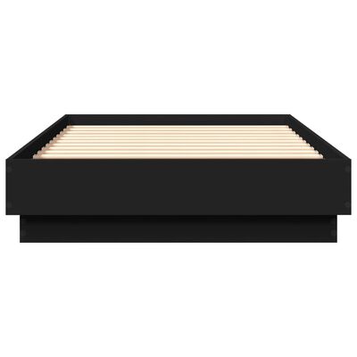 vidaXL Estructura de cama madera de ingeniería negra 90x190 cm