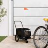 vidaXL Remolque de bicicleta para mascotas Negro 124,5 x 63,5 x 53 cm
