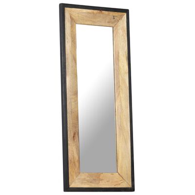 vidaXL Espejo de madera maciza de mango 110x50 cm