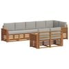 vidaXL Conjunto de sof&aacute;s de exterior 8 uds. Gris Natural y Claro