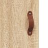 vidaXL Aparador alto madera contrachapada color roble 69,5x34x180 cm