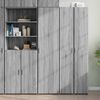 vidaXL Aparador de madera de ingenier&iacute;a gris Sonoma 45x42,5x185 cm