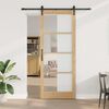 vidaXL Puerta Corredera Natural 83 x 232 cm