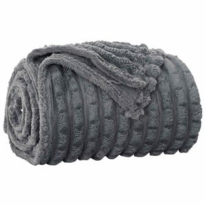 vidaXL Manta Gris oscuro 240 x 220 cm 9.41 kg Lana