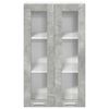 vidaXL Mueble colgante con puerta Gris Concreto 60 x 31 x 100 cm
