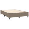 vidaXL Cama box spring con colch&oacute;n tela gris taupe 140x200 cm