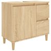vidaXL Armario de ba&ntilde;o madera contrachapada roble Sonoma 65x33x60 cm