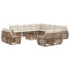 vidaXL Conjunto de sof&aacute;s de jard&iacute;n 14 uds. Beige y blanco crema