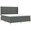 vidaXL Cama tipo Box Spring con colch&oacute;n Gris 140 x 200 cm tela