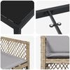 vidaXL Conjunto de Comedor de Jard&iacute;n 5 pcs Beige rat&aacute;n sint&eacute;tico