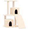 vidaXL Rascador para gatos con postes de sisal color crema 82 cm