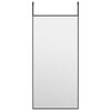 vidaXL Espejo de puerta cristal y aluminio negro 30x60 cm
