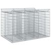 vidaXL Cama elevada de gavi&oacute;n 2 uds. 150 x 100 x 100 cm Plateado