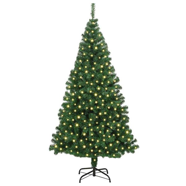 vidaXL &Aacute;rbol de Navidad artificial Verde 180 cm PVC y Acero y Pl&aacute;stico