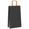 vidaXL Bolsas de papel con asas 50 uds negra 21x11x36 cm