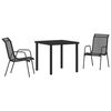 vidaXL Conjunto de Comedor de Jard&iacute;n 3 uds. Negro