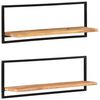 vidaXL Estantes de pared 2 unidades madera maciza acacia 100x24x35 cm