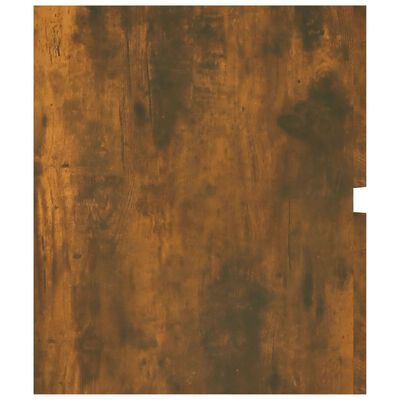 vidaXL Mueble lavabo madera contrachapada roble ahumado 100x38,5x45 cm