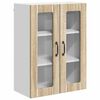 vidaXL Armario de vidrio para pared LUCCA Roble Sonoma 60 x 31 x 80 cm