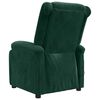 vidaXL Sill&oacute;n de masaje de terciopelo verde oscuro