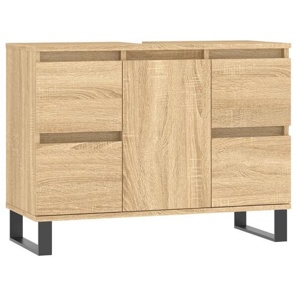 vidaXL Mueble de ba&ntilde;o madera de ingenier&iacute;a roble Sonoma 80x33x60 cm