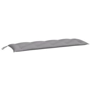 vidaXL Coj&iacute;n de banco de jard&iacute;n tela Oxford gris 150x50x7 cm