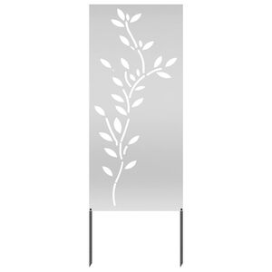 vidaXL Pantalla de Privacidad para Jard&iacute;n Floral Plateado 50 x 140 cm