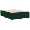 vidaXL Estructura cama sin colch&oacute;n terciopelo verde oscuro 160x200 cm