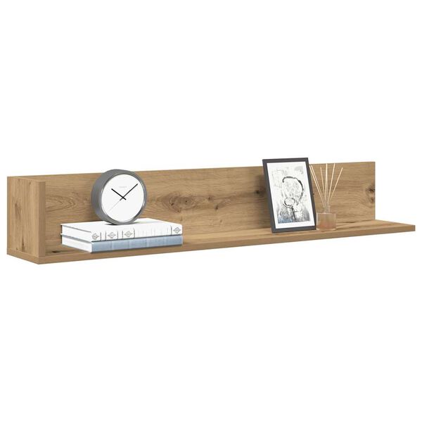 vidaXL Estantes de pared 2 uds madera roble artisan 100x16,5x16,5 cm