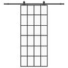 vidaXL Puerta corredera con set herrajes negro 90x205 cm vidrio ESG